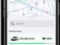 Citroen e-Routes utazástervező az akkumulátortöltés tervezéséhez