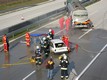 Baleset autópályán katasztrófavédelmi gyakorlat